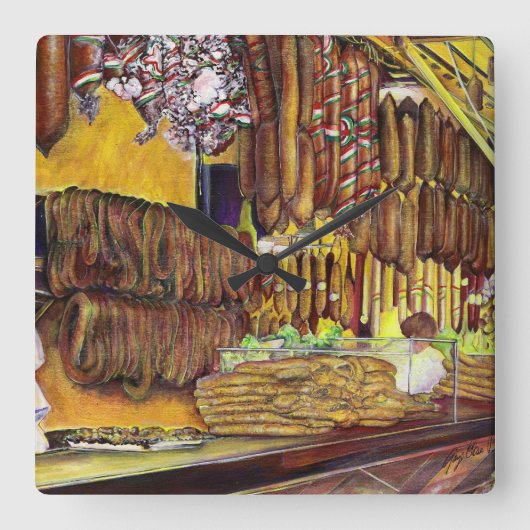 Pig, Budapest Quadratische Wanduhr (Vorderseite)