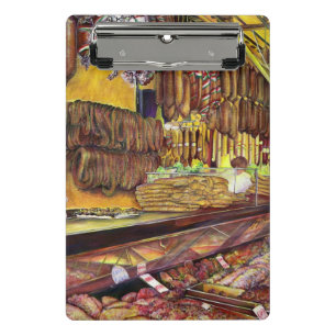 Pig, BudapestOriginal Malerei von gut gewachsenen Mini Klemmbrett