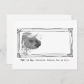 "Pig" by Pig Unsigned. Mud on Wall Postkarte (Vorne/Hinten)