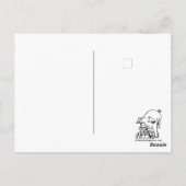 "Pig" by Pig Unsigned. Mud on Wall Postkarte (Rückseite)