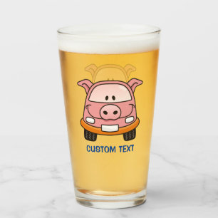 Pig Cartoon Car Glas