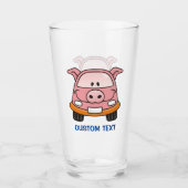 Pig Cartoon Car Glas (Vorderseite)