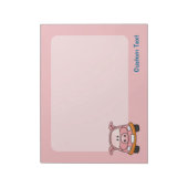 Pig Cartoon Car Notepad Notizblock (Rotiert)