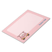 Pig Cartoon Car Notepad Notizblock (angewinkelt)
