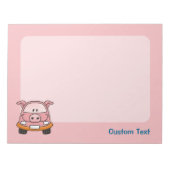 Pig Cartoon Car Notepad Notizblock (Vorderseite)