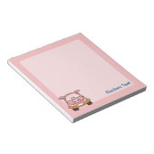 Pig Cartoon Car Notepad Notizblock (angewinkelt)
