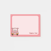 Pig Cartoon Car Post-it Klebezettel (Vorderseite)