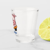 Pig Cartoon Car Schnapsglas (Rechts)
