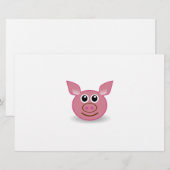 Pig-Cartoon-Gesicht Briefpapier (Vorne/Hinten)