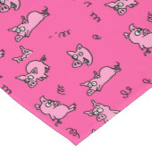 Pig Cartoon Rosa Tischläufer (Ecke)
