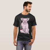 Pig Chess piece King Chess T-Shirt (Vorne ganz)