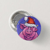 Pig Christmas Button (Vorne & Hinten)