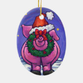 Pig Christmas Keramik Ornament (Hinten)