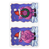Pig Christmas Magnet (Vertikal)