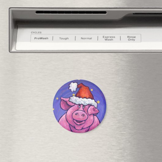 Pig Christmas Magnet (In Situ (Geschirrspüler))