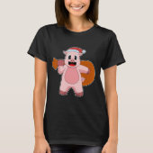 Pig Christmas Sack T-Shirt (Vorderseite)