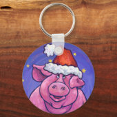 Pig Christmas Schlüsselanhänger (Vorderseite)