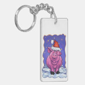 Pig Christmas Schlüsselanhänger (Vorderseite links)