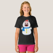 Pig Christmas Snowman T-Shirt (Vorne ganz)