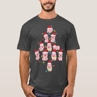 Pig Christmas Tree Merry Pigmas Funny Piggy Lover T-Shirt