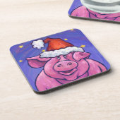 Pig Christmas Untersetzer (Linke Seite)