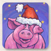 Pig Christmas Untersetzer (Vorderseite)