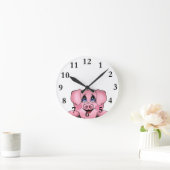 Pig Clock Runde Wanduhr (Zuhause)