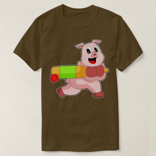 Pig Cricket Cricket T-Shirt (Design vorne)