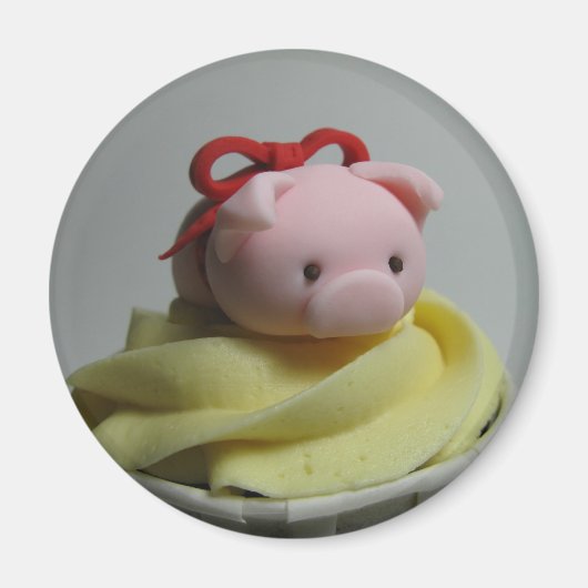 Pig Cupcake Magnet (Vorne)