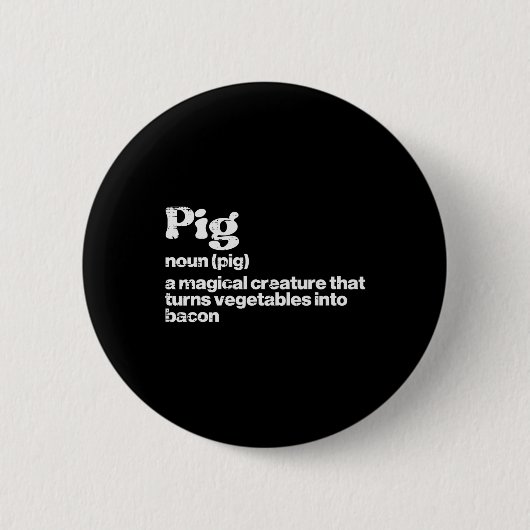 Pig Definition Bycon Funny Grillen Byrbecue Grill Button (Vorderseite)