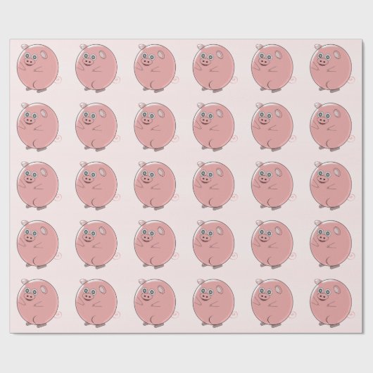 Pig Design Geschenkpapier (Flach)
