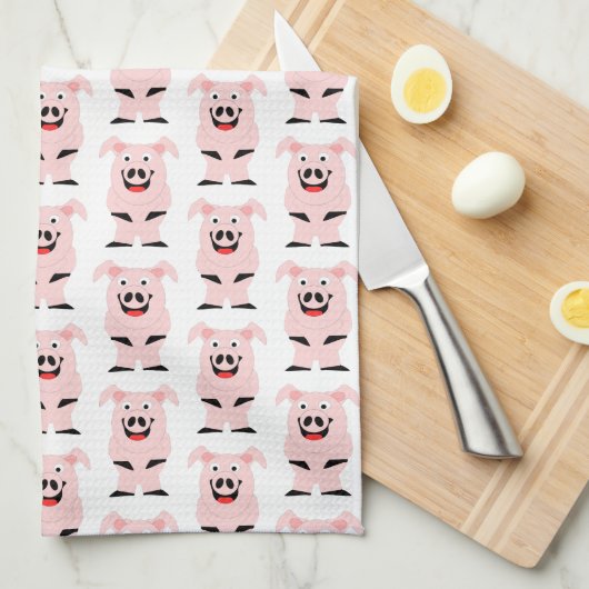 Pig Design Geschirrtuch (Viertel Falte)