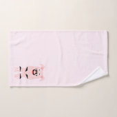 Pig Design Monogrammed Badhandtuch Set (Handtuch)