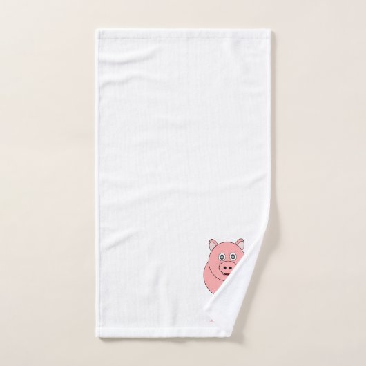 Pig Design Monogrammed Badhandtuch Set (Handtuch)