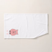 Pig Design Monogrammed Badhandtuch Set (Handtuch)