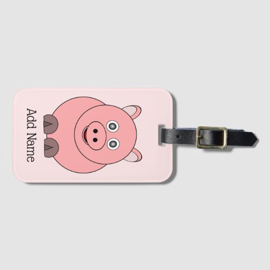 Pig Design Personalisiert Gepäckanhänger (Vorderseite (Horizontal))