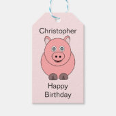 Pig Design Personalisiert Geschenkanhänger (Vorderseite)