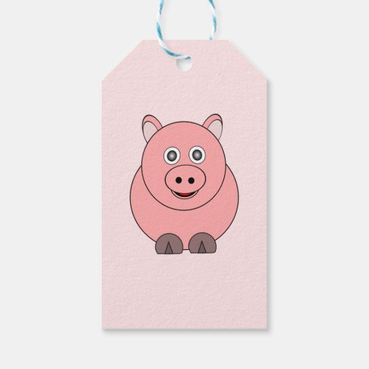 Pig Design Personalisiert Geschenkanhänger (Rückseite)