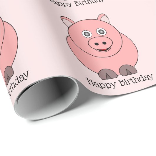 Pig Design Personalisiert Geschenkpapier (Rolleneckpunkt)