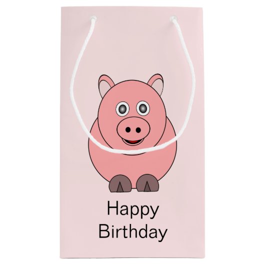 Pig Design Personalisiert Kleine Geschenktüte (Rückseite)