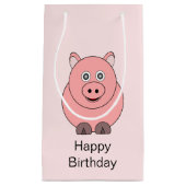 Pig Design Personalisiert Kleine Geschenktüte (Vorderseite)