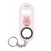 Pig Design Personalisiert Mini Flaschenöffner (Vorderseite)