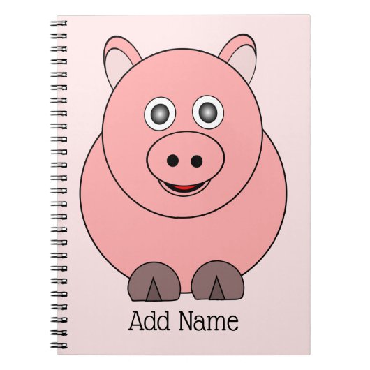 Pig Design Personalisiert Notizblock (Vorderseite)