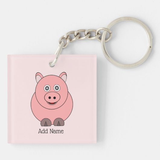 Pig Design Personalisiert Schlüsselanhänger (Rückseite)