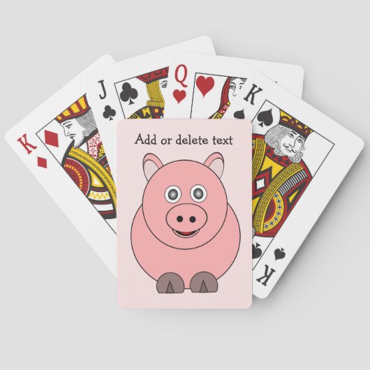 Pig Design Personalisiert Spielkarten (Rückseite)
