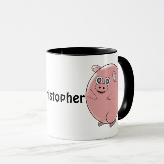 Pig Design Personalisiert Tasse (VorderseiteRechts)