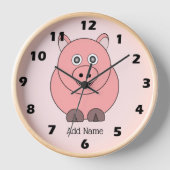 Pig Design Personalisiert Uhr (Vorderseite)