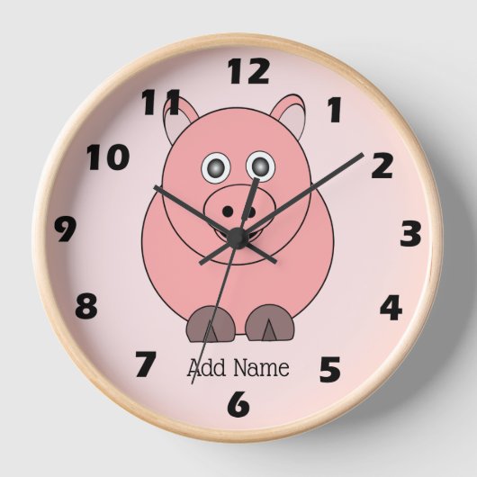 Pig Design Personalisiert Uhr (Vorderseite)