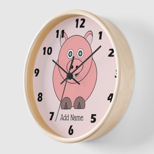 Pig Design Personalisiert Uhr (Winkel)