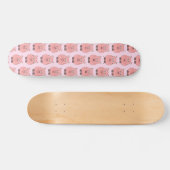 Pig Design Pink Skateboard Deck (Horizontal)
